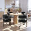 Fauteuil de salle à manger en velours capitonné - Chaises de cuisine d'une hauteur d'assise de 46 cm (ensemble de 6)-135503401-113257061