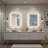 Front &back Led Anti-fog Tempered Glass Framed Vanity/bathroom Mirror-1798029513
