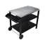 Chariot extérieur de 3 barbecues avec surface en acier inoxydable et tablette latérale, roulettes de table mobiles pour la cour arrière, rouille, articles de gril de rangement spacieux, manipulation facile en douceur, salle à manger multifonctionnelle