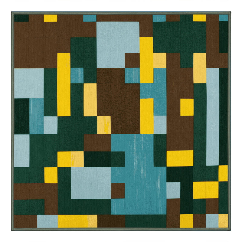 Matrix Mountains Rug, Square 4'