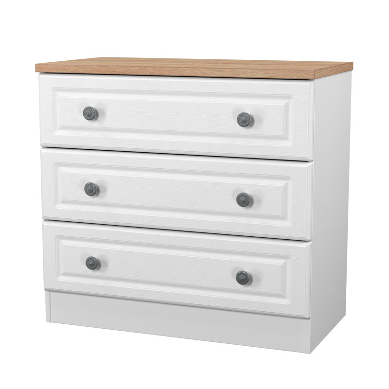 74 cm W Chest of 3 Drawers, White