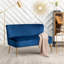Delmon Velvet Loveseat with Gold Chrome Legs-2143574465