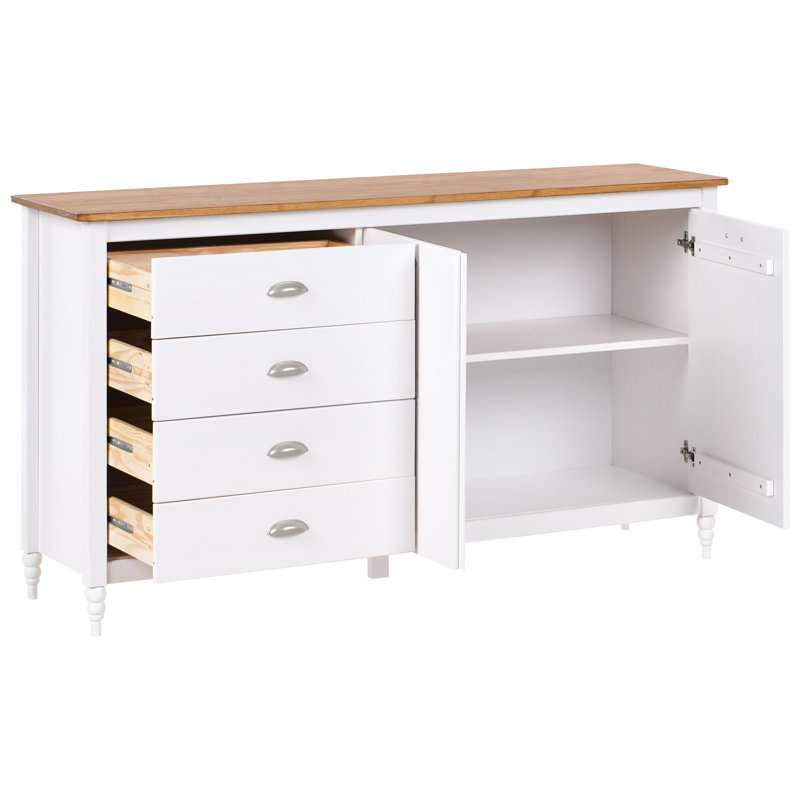 Cimino 150cm Solid Wood Sideboard, White
