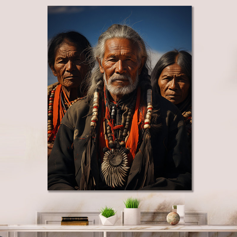 Nomades de l'Ouest désert sur toile, Toile tendue, H 40 po x l 30 po x P 1,5 po