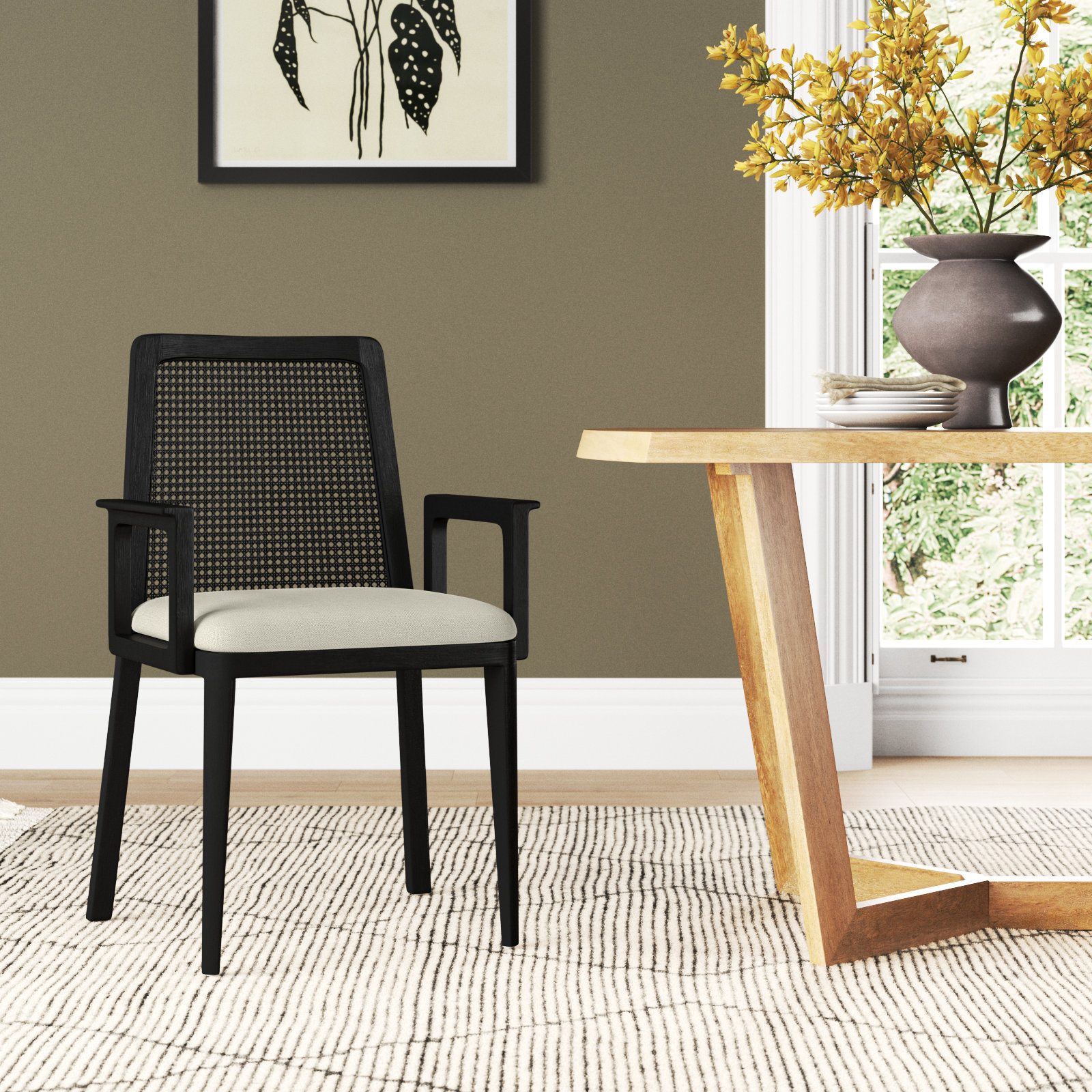 Pennington Dining Armchair, Black