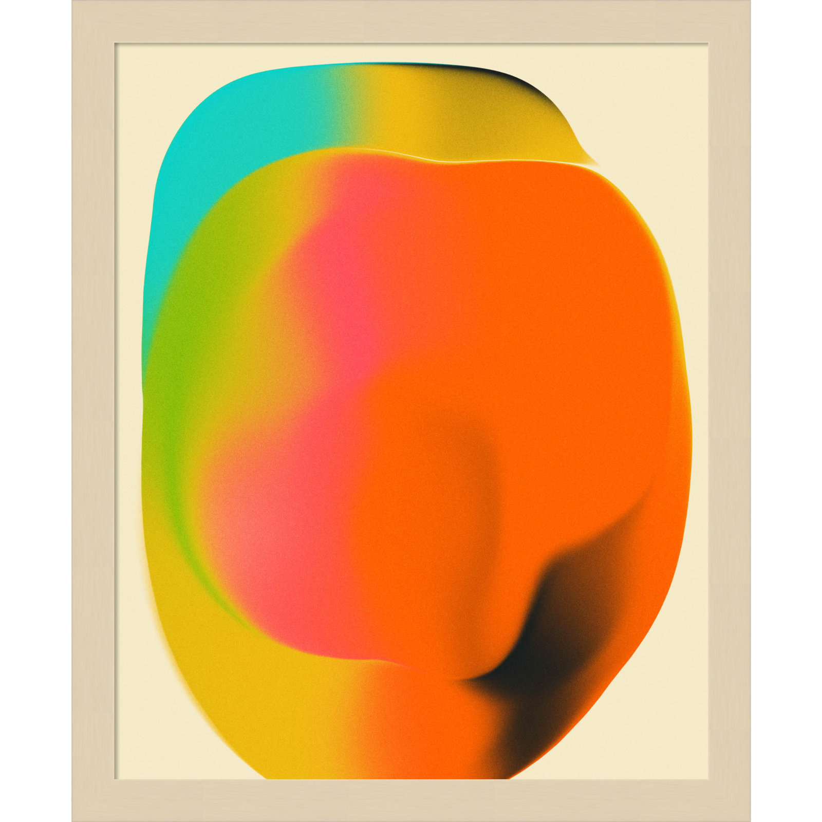 Smudge 2 by Jazzberry Blue, Brown Framed, 17" H x 14" W