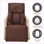 Chaise berçante inclinable avec 5 positions de réglage et 6 modes de massage | Noyer brun | Coussin en coton