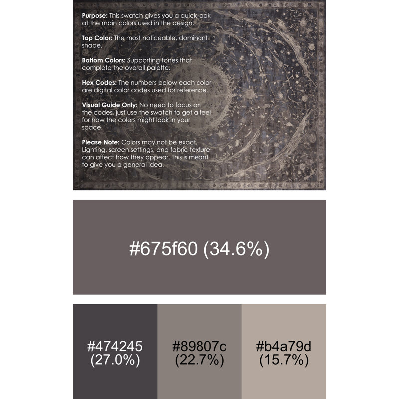 Machine Washable Gray Area Rug, Rectangle 7' x 10'