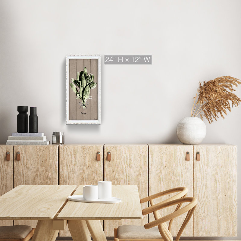 «Sage», impression sur toile tendue beige, H 24 po x l 12 po x P 1,5 po
