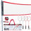 Ensemble de filet de volleyball Franklin Sports Elite Badminton - Badminton de plage ou de cour