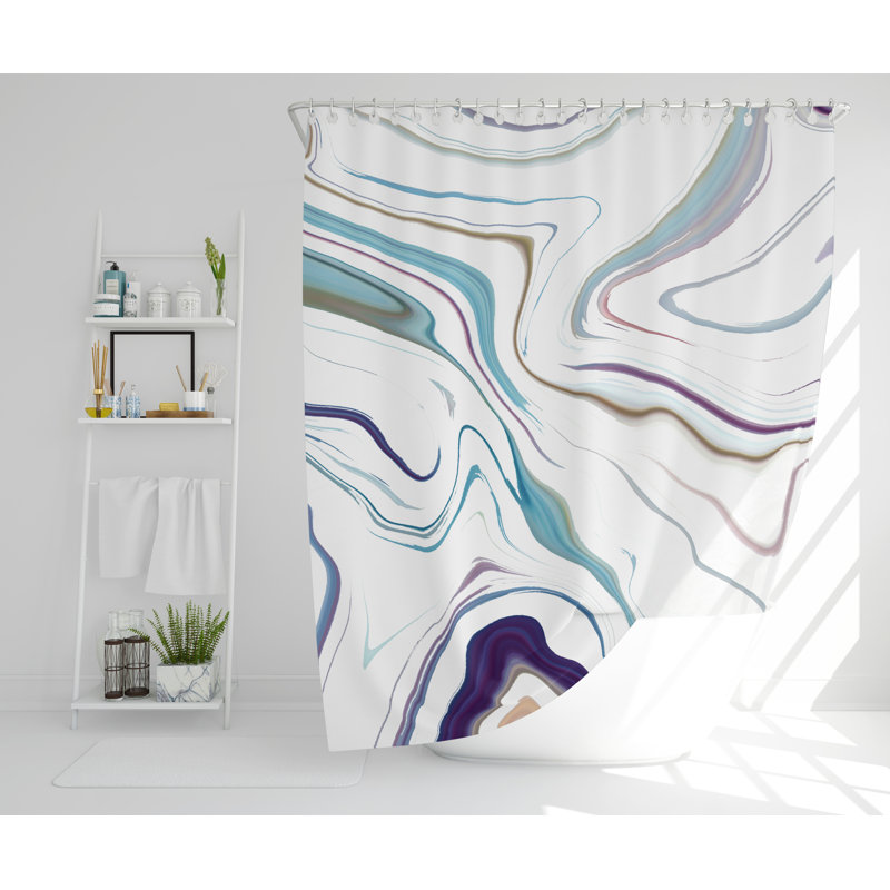 Lugenia Polyester Shower Curtain, 168cm H x 168cm W