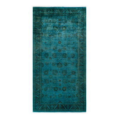 Chimel One-of-a-Kind 6' 0" X 12' 1" New Age Wool Area Rug Blue