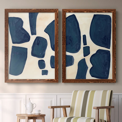 Pièces bleues I - Pièces bleues I - Impression sur toile 2 pièces