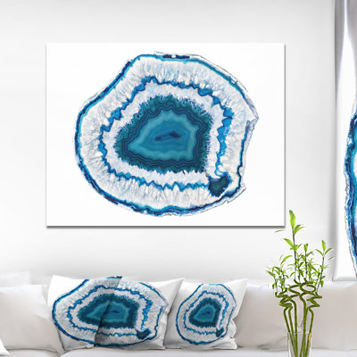 Abstrait bleu agate cristal - impression
