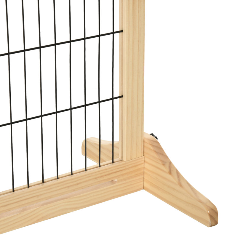 Barrière pour animaux autoportante extra large PawHut l 72 po x H 27,25 po avec longueur réglable pour chien, chat, barrière pour la maison, porte, couloir
