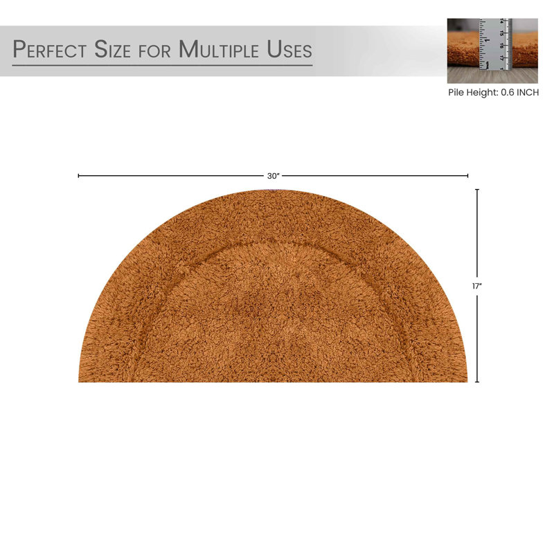 Tapis pour salle de bain Candeloro Slice 17 po x 30 po, Terre cuite