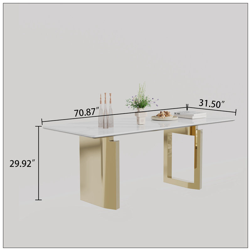 Damarius Metal Base Dining Table