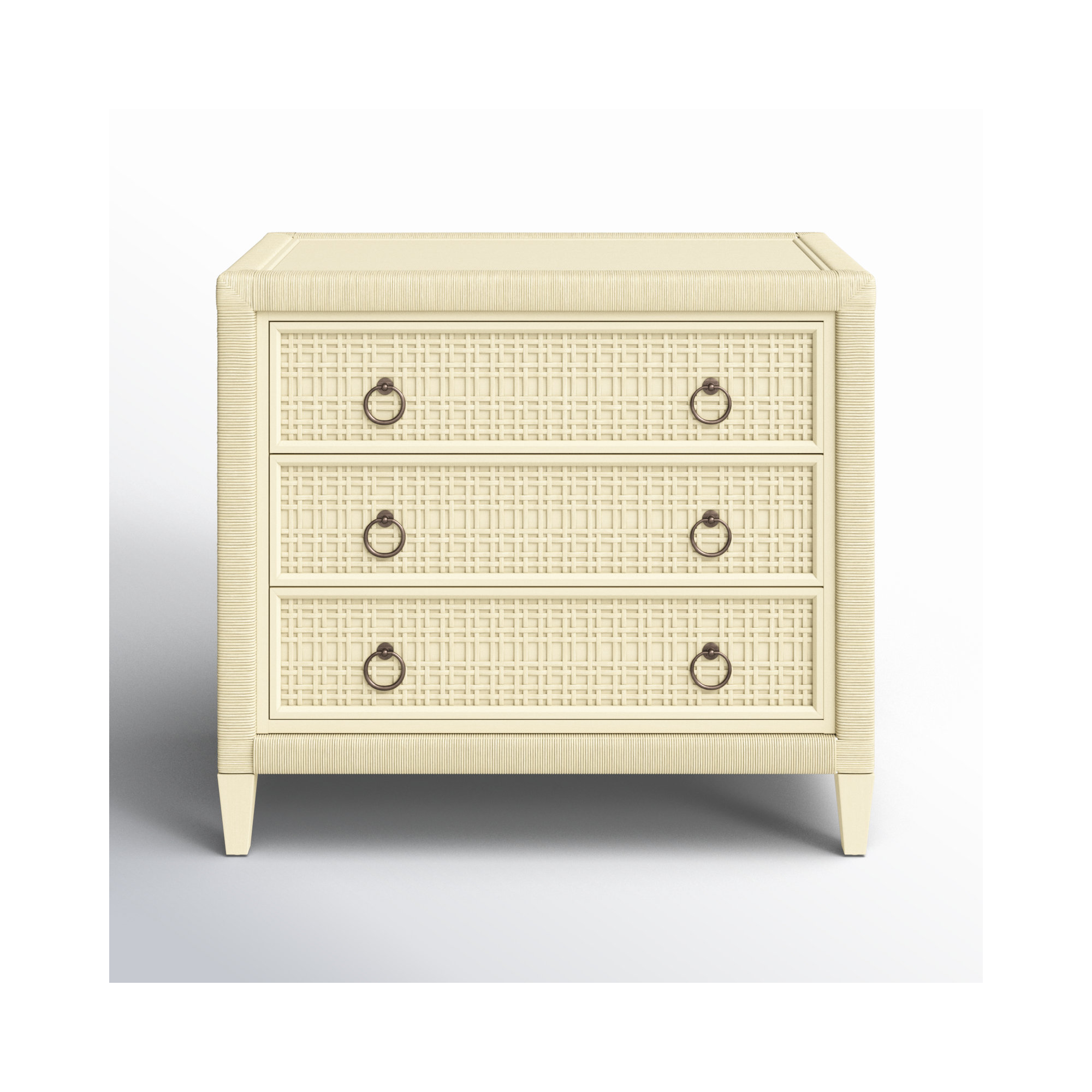 Monterey 3 Drawer 36" W Dresser, Bisque, Satin Nickel, No