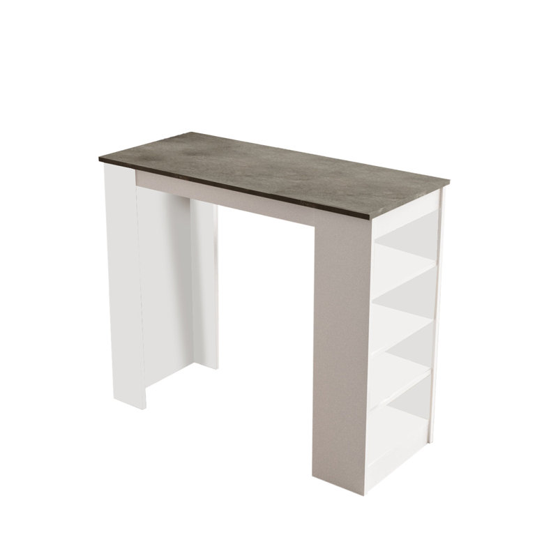 Bar Table, Blanc, Gris