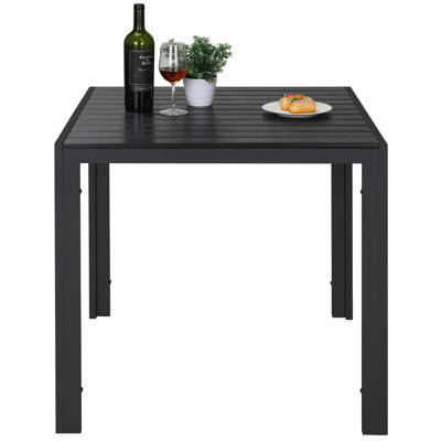 Albo Square Metal Outdoor Dining Table , 75cm cm W 75cm cm D
