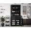 Armoire de salle de bain autoportante 100% bois massif 32 po avec portes en verre transparent, 2 tiroirs et tablettes réglables - Rangement de salle de bain moderne-1752052595