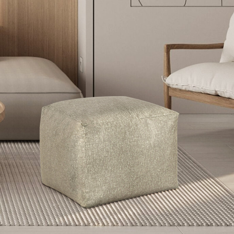 Olius Upholstered Pouf, Brown