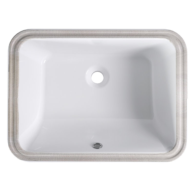 FXSGER 51.5mm L x 385mm W Polished Chrome Ceramic Sink