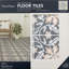 Lillium Blue 30.48 x 30.48cm Self-adhesive Vinyl Floor Tiles Pack 10 (0.93sqm)
