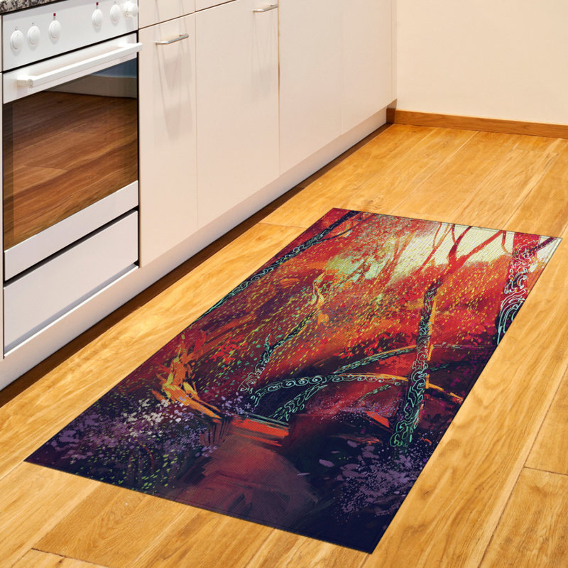 Landscape High Density Long Fiber Poly Threads Decorative Area Rug Carpet, Rectangle 2'7" x 5'