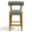 26" Upholstered Counter Height Bar Stool with Solid Wood Frame-408770088-408579437