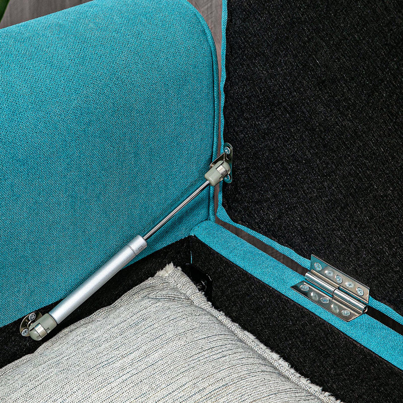 Living Room Storage Bench In Teal Velvet 50" For Room, Bedroom, Entryway. Upholstered With Velvet, Button , Rolled Arms. Wood Legs. Hidden Storage. 264 Lbs Static Weight. Assembly Required