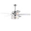 Ventilateur de plafond chromé 3 lumières 52 "+ télécommande, maison de campagne traditionnelle rustique bohémien rustique chalet transitionnel pour la maison, la cuisine, le salon