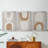 Sun Temple I  -Custom Framed  Wrapped Gallery Canvas - 3 Pieces