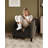 Accent Barrel Chair Boucle Club Chair Furry Sherpa Armchair Suitable for Living Room Bedroom-2132084346
