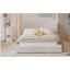 Grand lit plateforme en velours, lit de sol en velours, structure solide-121110515