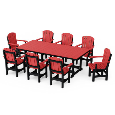 Ensemble de salle à manger rectangulaire avec accoudoirs 9 pièces Heritage