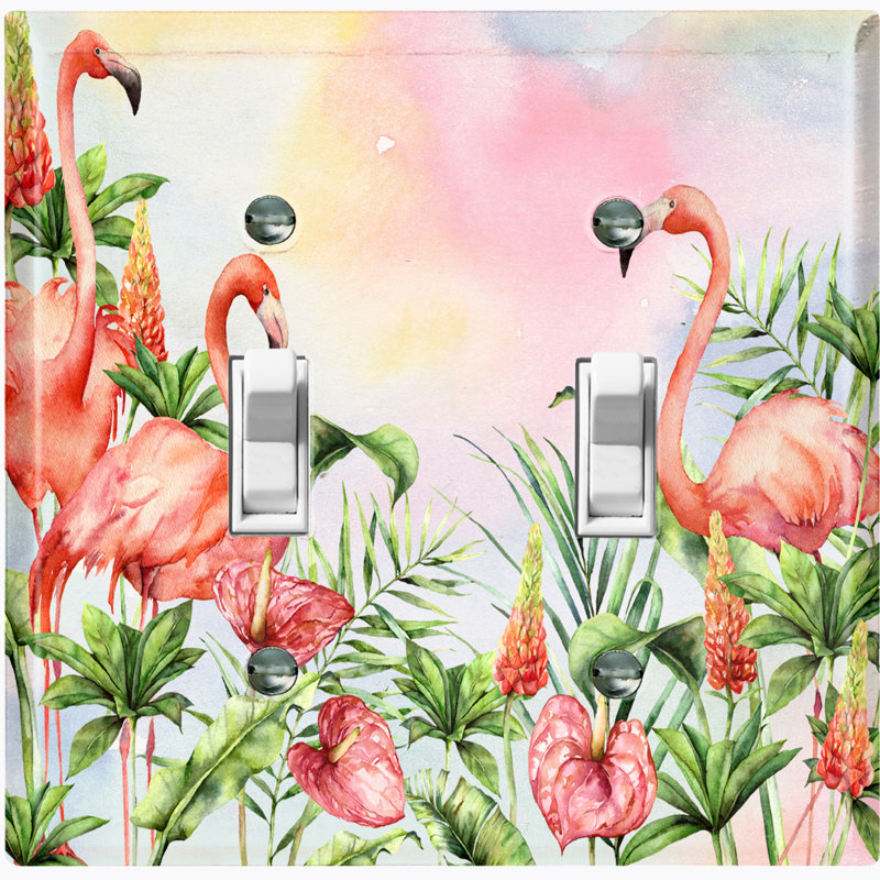 Patterned 2 - Gang Toggle Light Switch Standard Wall Plate