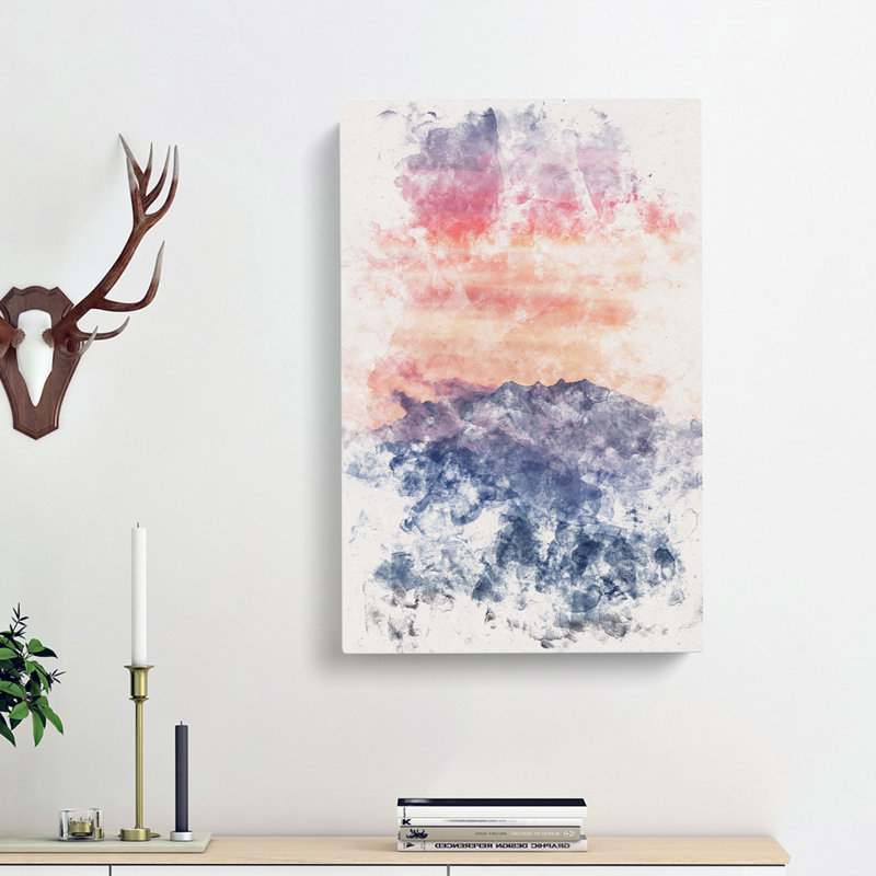 Swiss Mountain - Wrapped Canvas Painting, 76cm H x 50cm W x 3cm D