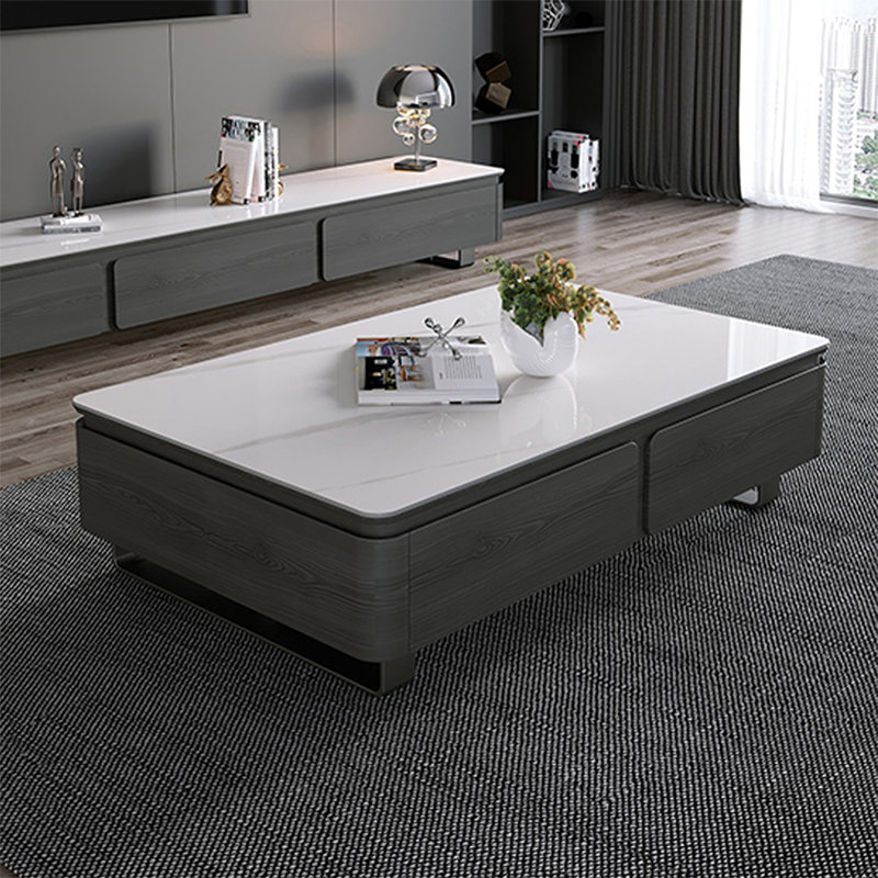 Picture color Solid + Manufactured Wood Rectangular Coffee Table, 16.54" H x 55.12" L x 31.5" W