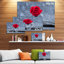 Rose rouge à l'intérieur du livre - impression sur toile tendue-18437054-33219996