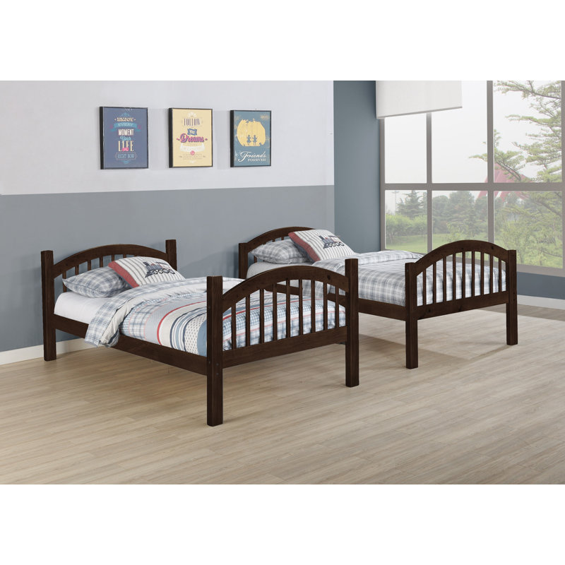 Swen Twin over Twin Standard Bunk Bed, Espresso