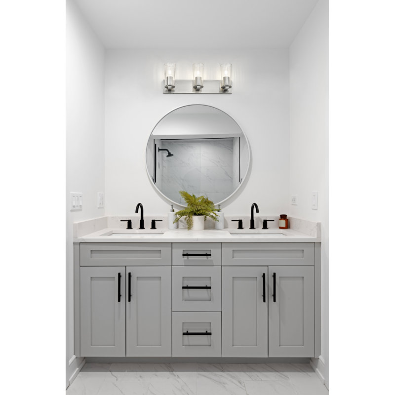 Esma 3 Light Vanity, Brushed Nickel