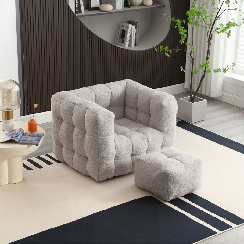 Siège confortable Boneless, le siège est doux et confortable, convient aux petits salons, Gris