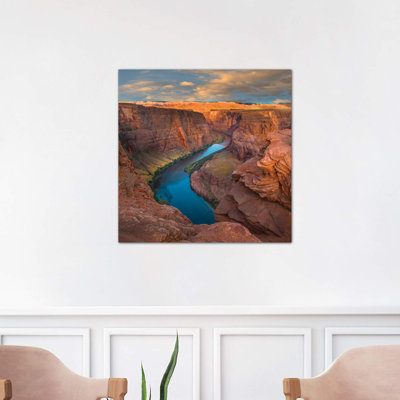 River in Canyon, Horseshoe Bend, Colorado River, Glen Canyon, Arizona 1 Piece Wrapped Canvas Wall Art
