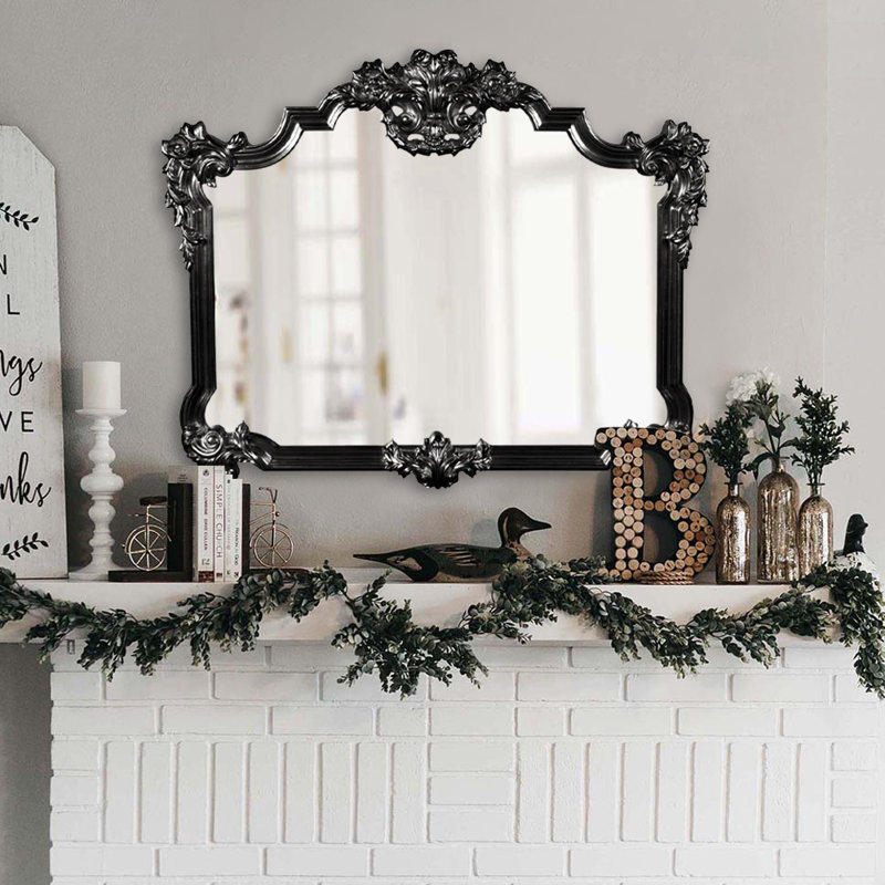 Miroir décoratif traditionnel, Noir