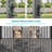 Modern Aluminum Pergola with Adjustable Louvers, LED Lights, and Solar Charging-111362459