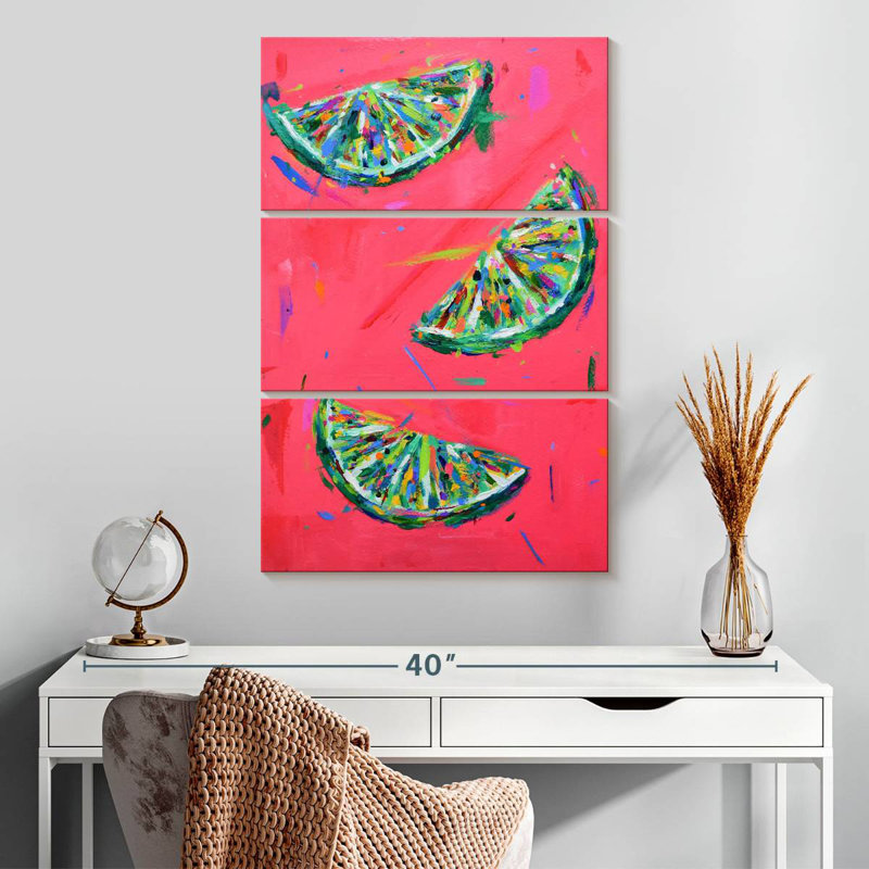 Yarlin Lime Segments, 32" H x 20" W