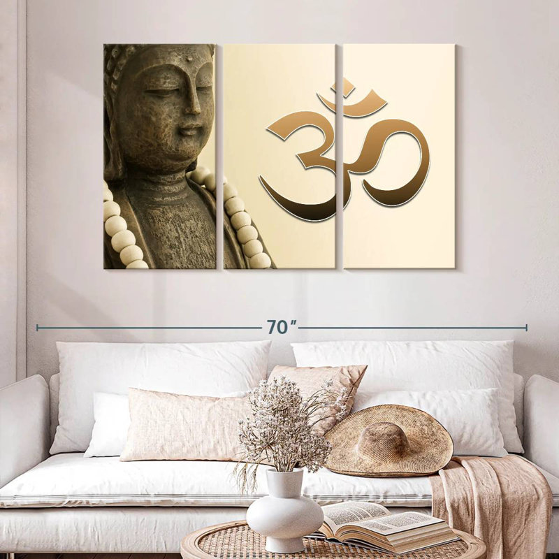 Adella Buddha Om Sign, 32" H x 50" W