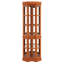 Armoire d'angle avec 5 tablettes et 5 lumières en chêne-1126020035