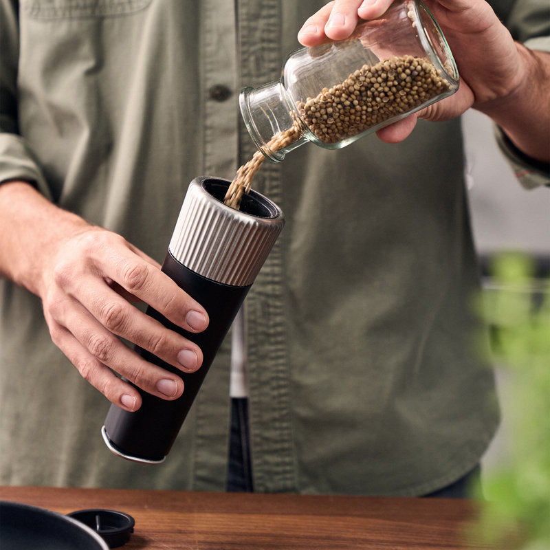 ZWILLING Spice Mill, Manual Upside-Down, Ceramic, Black